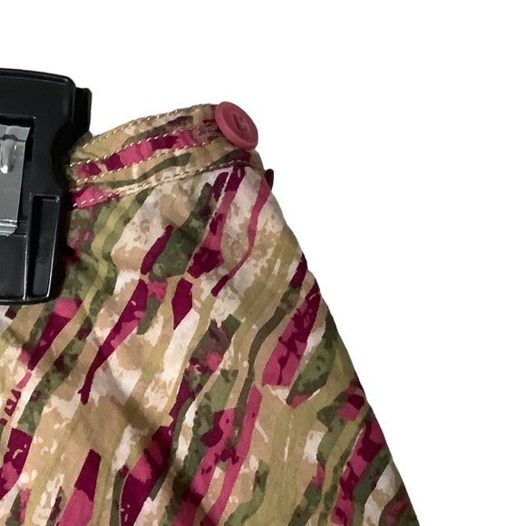 Royal Robbins A-line Skirt Women Size 12 Multicolor 100% Cotton Pockets Side Zip - Picture 4 of 10